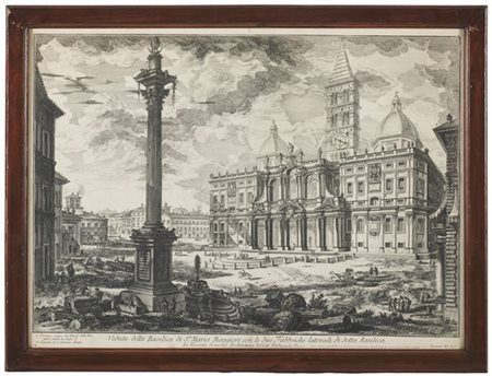 Giovanni Battista Piranesi Coppia di acqueforti dalla serie "Le vedute di Roma"