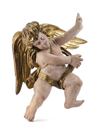 Arte del secolo XVIII. Scultura in legno intagliato, dipinto e dorato raffigura