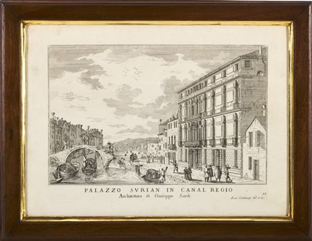 Luca Carlevarijs Lotto di sei acqueforti dalla serie "Le Fabriche, e Vedute di V