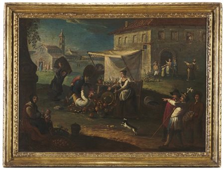 Pietro Domenico Olivero (attr.)

"Scena di genere"
olio su tela (cm 54,5x77)
in