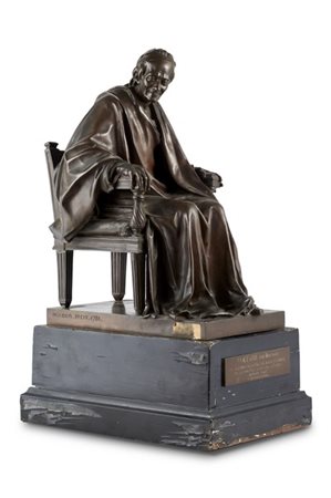 Da Jean-Antoine Houdon

"Voltaire" 
scultura in bronzo su base in legno (h cm 3