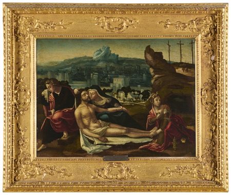 Maestro dell'inizio del secolo XVII

"Compianto su Cristo morto"
olio su tavola