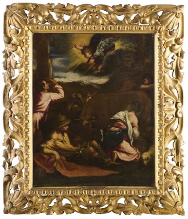 Scuola del secolo XVII, da Jacopo Bassano

"Annuncio ai pastori"
olio su tela (