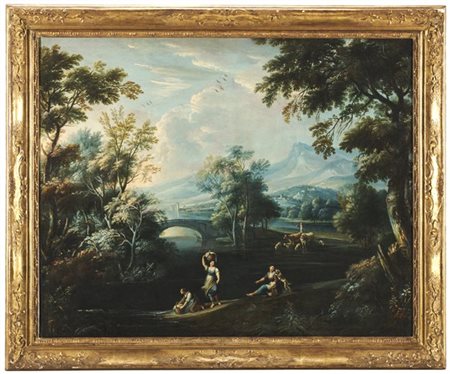 Scuola dell'Italia settentrionale del secolo XVIII

"Paesaggio con lavandaie"
o