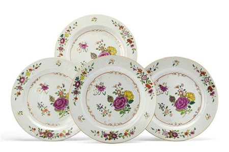 Manifattura della Compagnia delle Indie, Cina, secolo XVIII. Gruppo di quattro