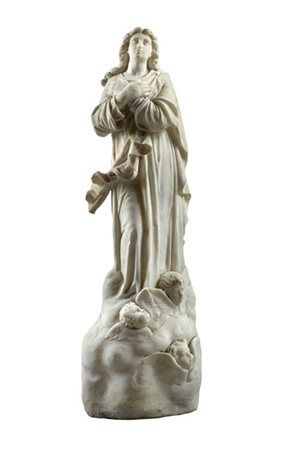 Artista del secolo XVIII "Immacolata" scultura in marmo bianco (h. cm 95) (dife