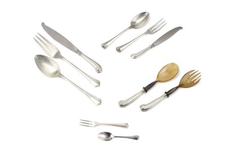 Sevizio di posate da dodici in argento della serie ''San Marco'' con presa scan