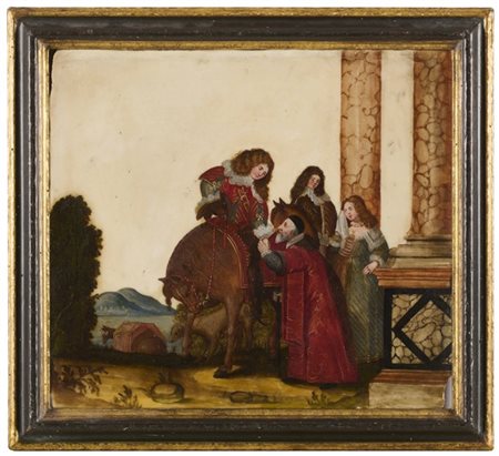 Scuola olandese del secolo XVII

"La partenza"
olio su pietra (cm 27,5x31,5)
in