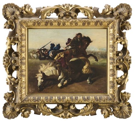 Scuola del secolo XIX

"Scene di battaglia"
coppia di dipinti ad olio su tela (