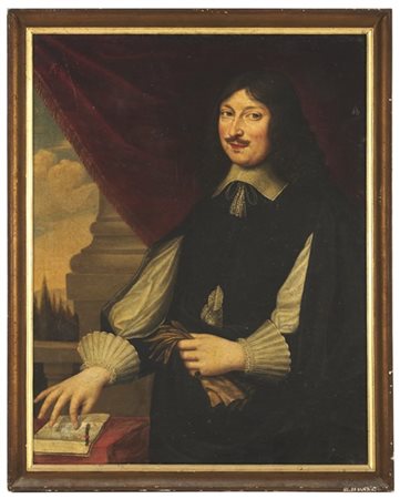 Scuola romana del secolo XVIII

"Ritratto di gentiluomo con guanti"
olio su tel