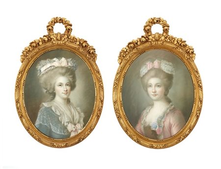 Scuola del secolo XIX

"Ritratti di nobildonne"
coppia di pastelli su carta (cm