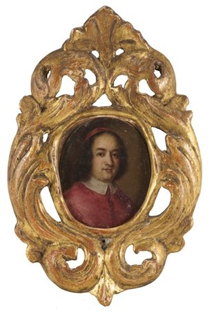 Scuola romana del secolo XVIII

"Ritratto di cardinale"
olio su rame ovale (cm
