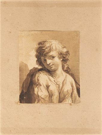 Lotto composto da un disegno di Francesco Scaramuzza (1803-1886) a penna e inch