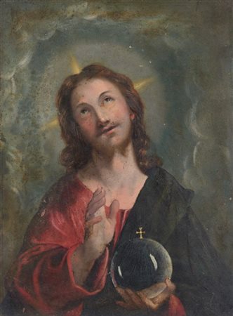 Maestro del centro Italia del secolo XVII

"Salvator Mundi"
olio su rame (cm 22