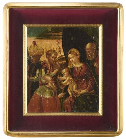 Scuola veneto cretese del secolo XVII

"Adorazione dei Magi"
olio su tavola (cm