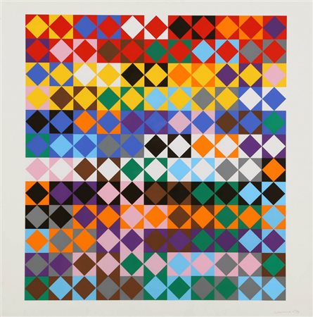 DADAMAINO 1935 - 2004 " Mappa cromatica ", 1974 Serigrafia su carta, cm. 68 x...