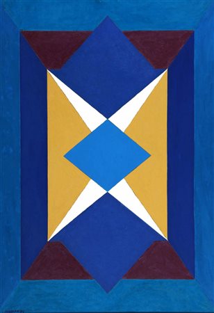 GALLIANO MAZZON 1896 - 1978 " Confluenza di dimensioni ", 1973 Olio su...