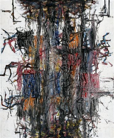 CARLO PACE 1937 Senza titolo, 1990 Smalto su masonite, cm. 107 x 90 Firmato e...