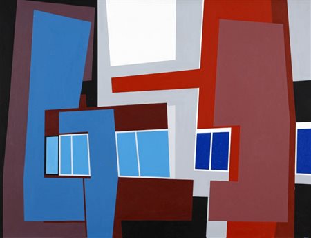 GUALTIERO NATIVI 1921 - 1999 " Situazione di contrasto ", 1970 Acrilico su...