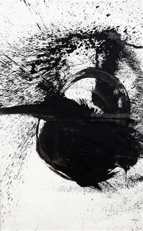 TSAI HSIA LING 1936 Senza titolo, 1957 Olio su tela, cm. 165 x 101 Firmato in...