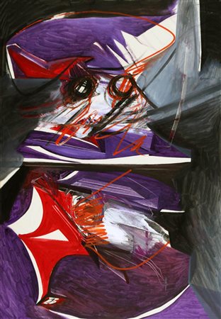 PIERO RUGGERI 1930 - 2009 " Ritratto di cardinale ", 1971 Olio su tela, cm....