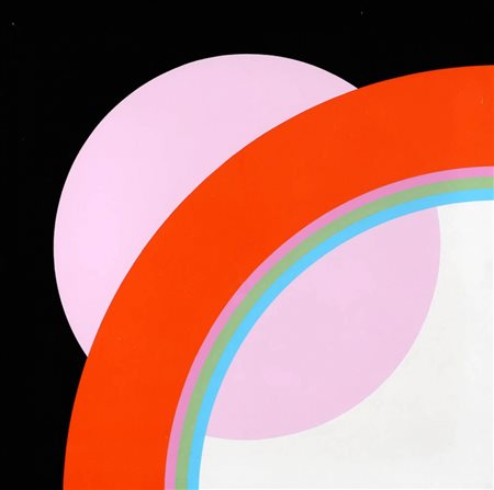 EUGENIO CARMI 1920 " La curva ", 1979 Olio su tela, cm. 60 x 60 Firmato e...