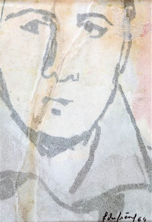 FRANCOIS DUFRENE 1930 - 1982 Senza titolo, 1964 Decollage, cm. 15 x 10...