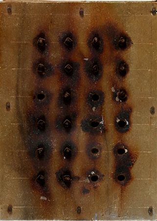 BERNARD AUBERTIN 1934 " Tableau - feu de poche ", 1967 Assembalggio, legno,...