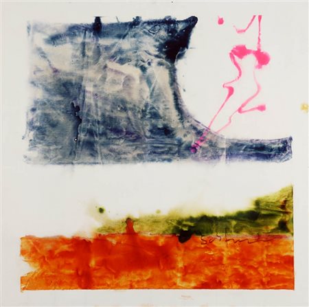 MARIO SCHIFANO 1934 - 1988 Senza titolo, anni 70 Smalto su tela, cm. 100 x...