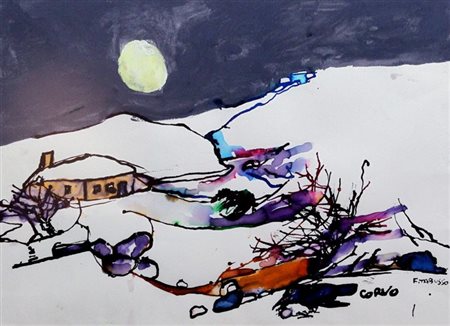 TABUSSO FRANCESCO Sesto San Giovanni (MI) 1930 - 2012 Torino "Corvo" 54x76...