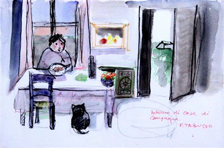 TABUSSO FRANCESCO Sesto San Giovanni (MI) 1930 - 2012 Torino "Interno di casa...