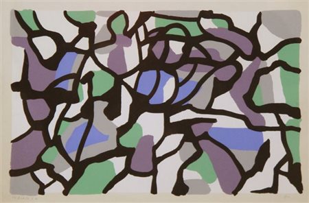 TURCATO GIULIO Mantova 1912 - 1995 Roma "Senza titolo" 1957 37,5x55...