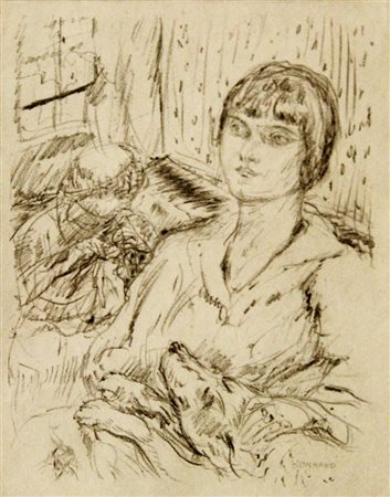 BONNARD PIERRE F 1867 - 1947 "Senza titolo" 28x22,5 fotoincisione e...