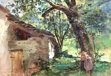 GHEDUZZI CESARE Crespellano (BO) 1894 - 1944 Torino "Paesaggio campestre con...