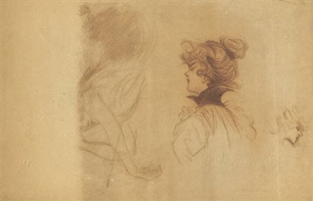 HENRY BOUTET<BR>Sainte-Hermine (Francia) 1851-1919 Parigi<BR>"Studio per figure femminili"