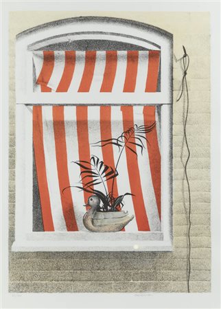 WALTHER JERVOLINO<BR>Bondeno (Fe) 1944 - 2012 San Mauro Torinese (To)<BR>"La finestra" anni '80