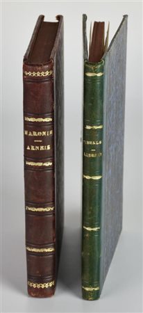 LOTTO DI DUE LIBRI costituito da: P. VERGILI MARONIS. AENEIS. IN USUM...