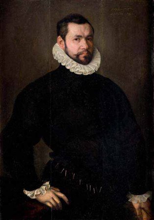 Herman van der Mast Brielle 1540 circa – 1600 circa A) RITRATTO D’UOMO olio...