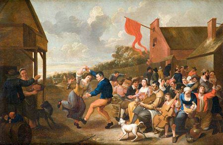 Mattheus van Helmont Anversa 1623 – Bruxelles 1679 KERMESSE olio su tela, cm...