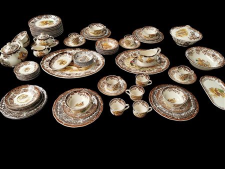 A Royal Worcester Palissy 'game series' earthenware tableware. consisting of...
