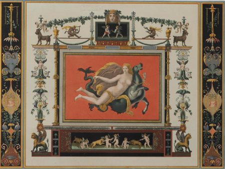 A lot of (4) decorative reproductions after classical scenes inspired by...