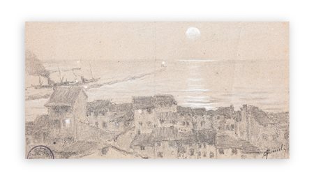 GIUSEPPE DANIELI (1865-1931) - Riflesso di luna