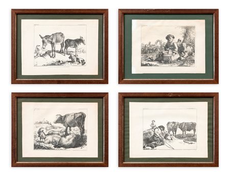 FRANCESCO LONDONIO (1723-1783) - Lotto unico composto da 4 incisioni