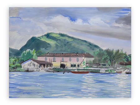 LUIGI BRACCHI (1892-1978) - Case sull'Oglio