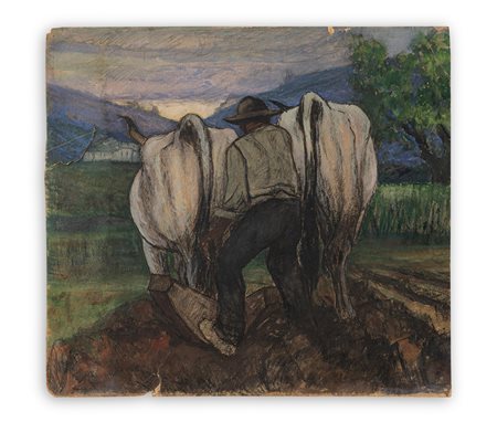 GIOVANNI MALESCI (1884-1969) - L'aratura