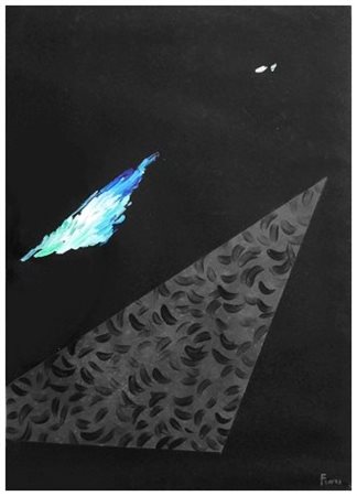 ENNIO FINZI (1931) Ideocromo 1986 T.m. su cartoncino applicato a faesite 70 x...