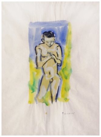 ORFEO TAMBURI (1910 – 1994) Senza titolo 1943 Pittura su carta 21 x 14. Firma...