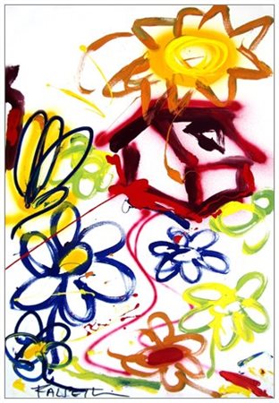 MASSIMO FALSETTI (1955) Estivo 2011 Olio su tela 90 x 60. Firma in b. a s;...