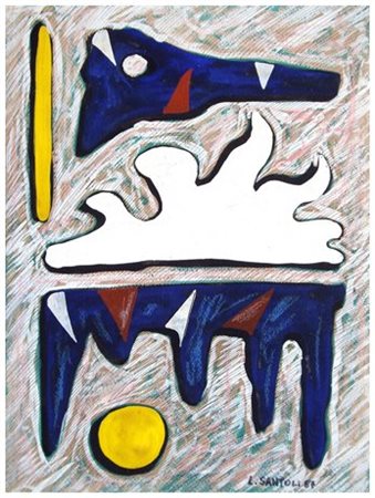 LEONARDO SANTOLI (1959) Alfabeto liberty 1987 T.m. su cartoncino 40 x 30....