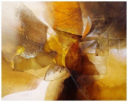 FAUSTO MINESTRINI (1950) La forza del pensiero T.m. e collage su tela 80 x...